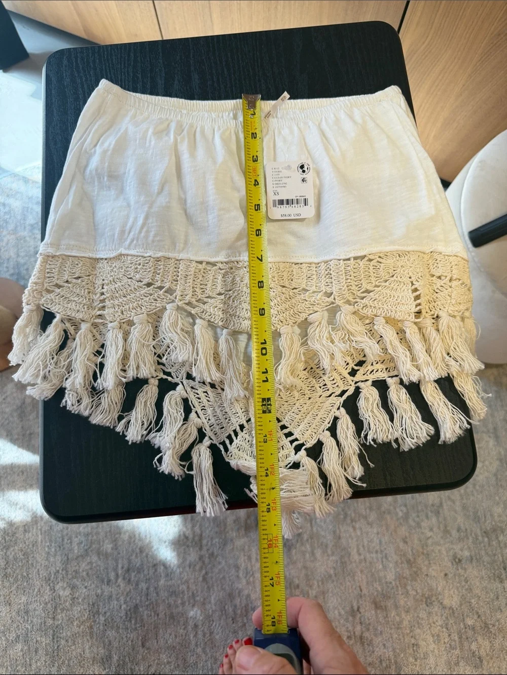 NWT Free People Cream Crochet Tube Top small and large - Picture 8 of 14